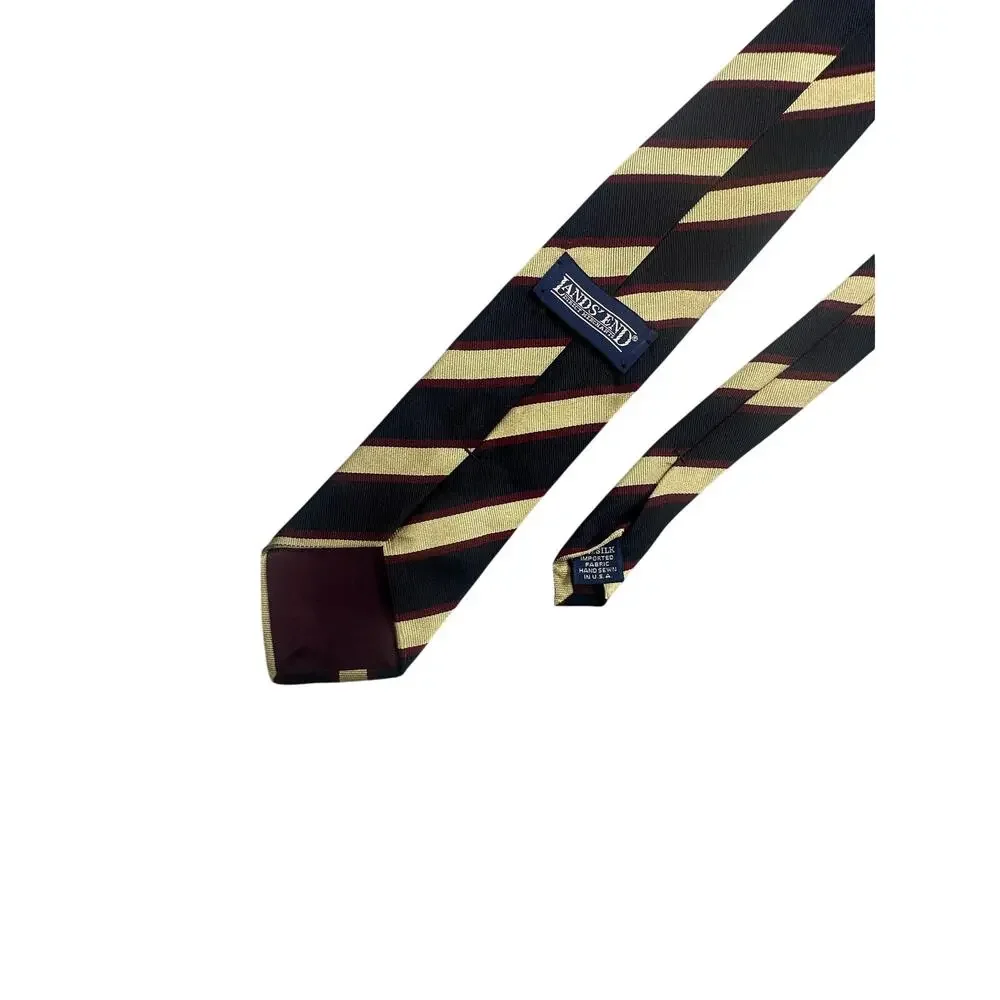 Lands' End Necktie Silk Repp Stripe
